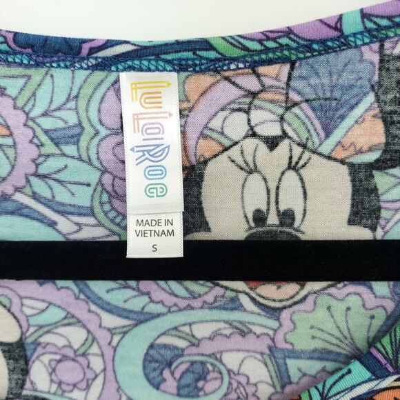 Lularoe Disney Minnie Mouse Simply Comfortable Floral Shirt Small - Picture 4 of 7